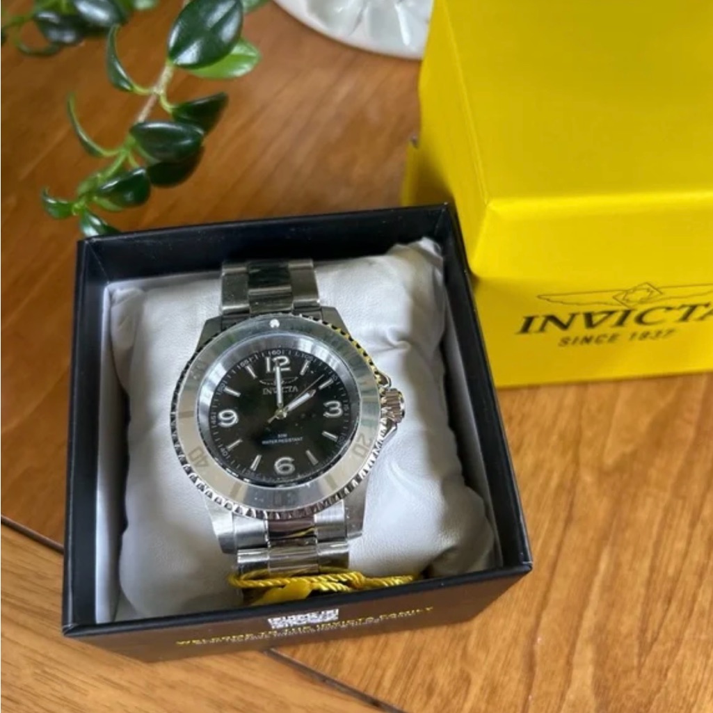 Invicta Specialty Rowan Mens Watch 40mm Steel Silver And Black Dial 69479